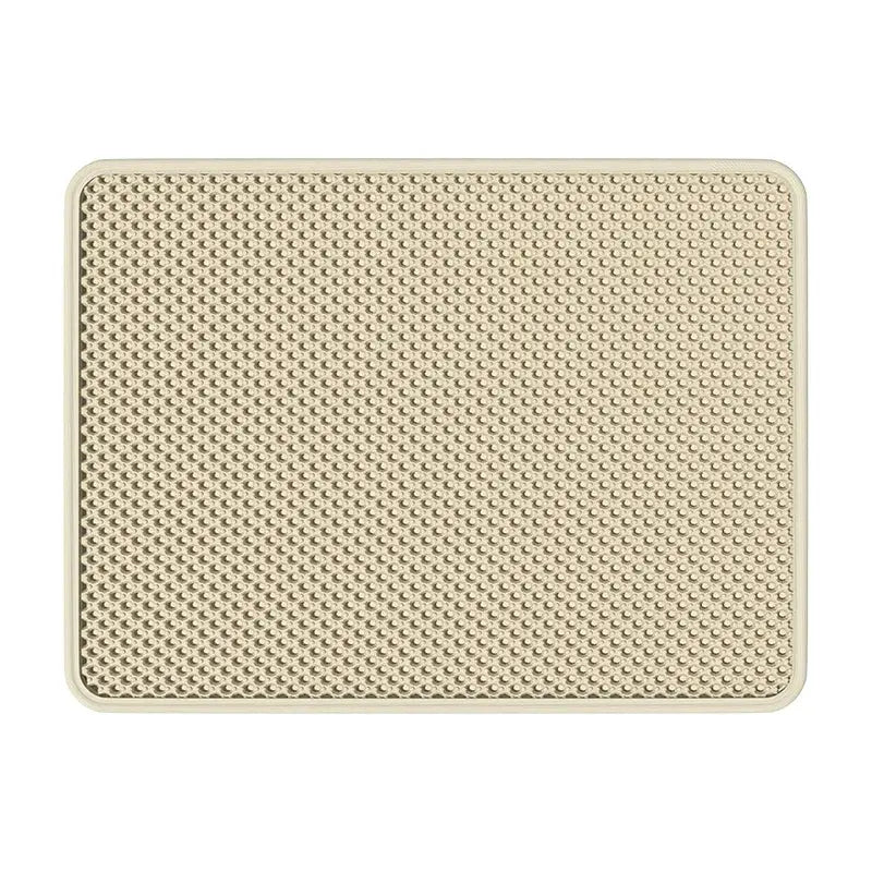 tapis de litiere beige pour chat